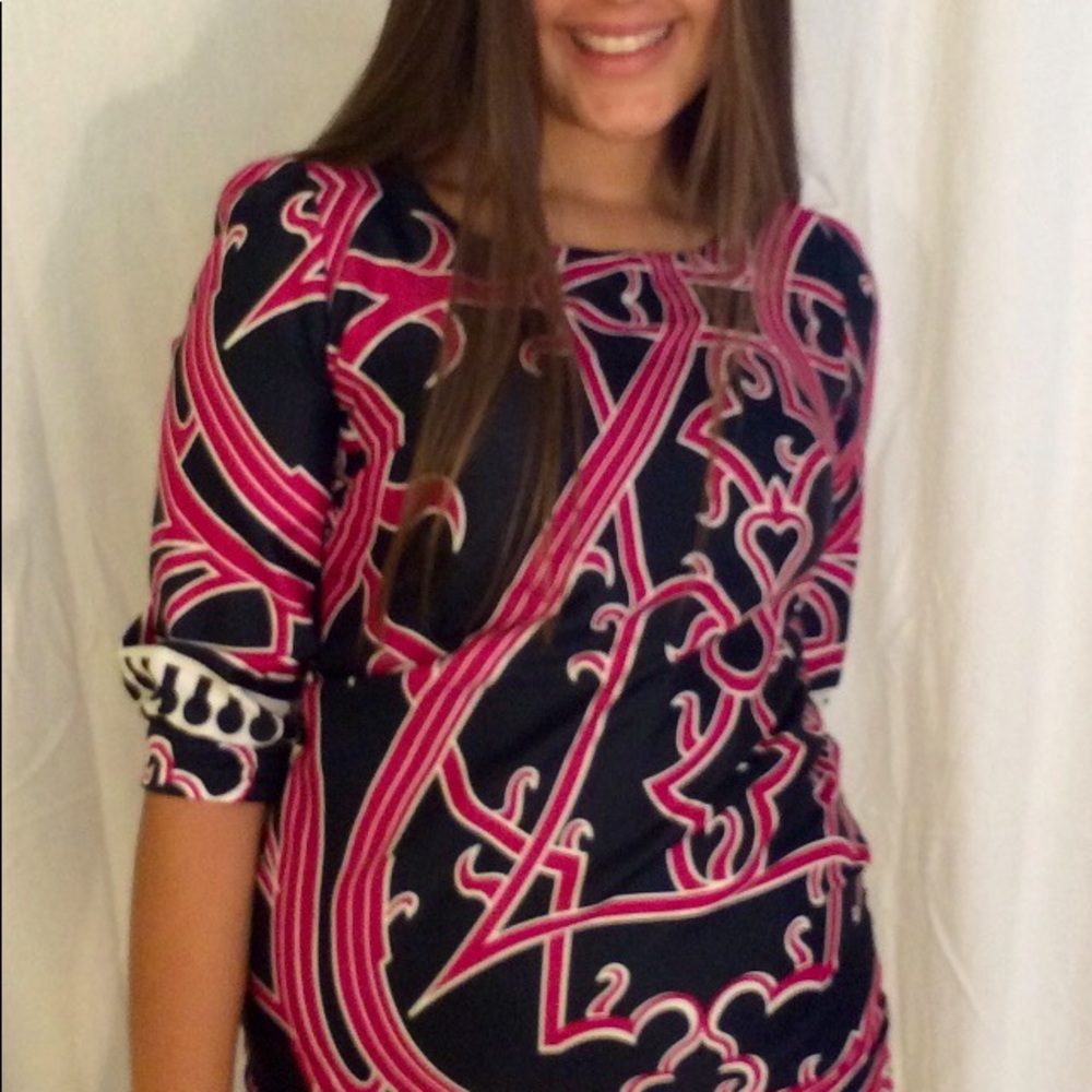 Printed shift dress